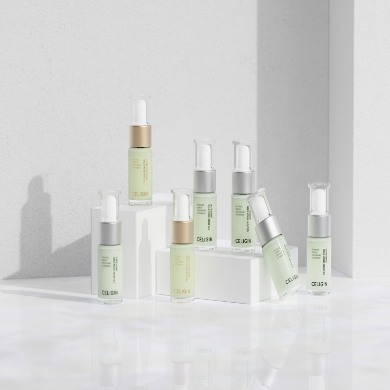 CELIGIN High-End Ampoule (High End Ampoule 7ml x 5ea with CosCor 50,000ppm + High End Ampoule Plus 7ml x 2ea with CosCor 100,000ppm) - Product view