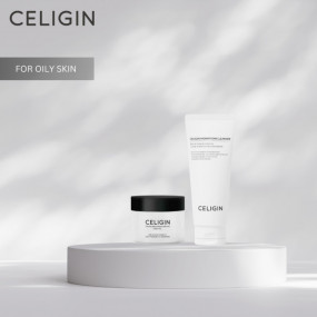 CELIGIN OILY SKIN COMBO (Radiant foam Cleanser and Brightening Peeling Toner Pad)